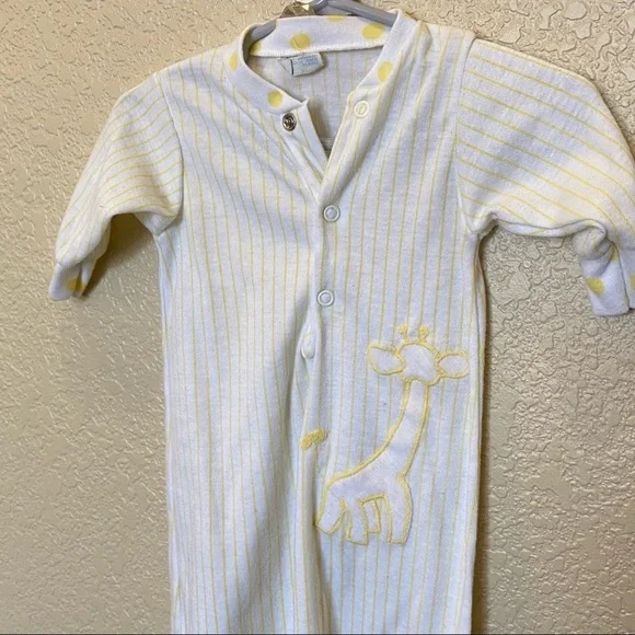 Vintage yellow white giraffe sleep sack made in the USA little me - Picture 4 of 4